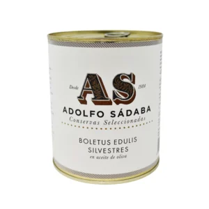 Boletus edulis silvesdre en acete de oliva