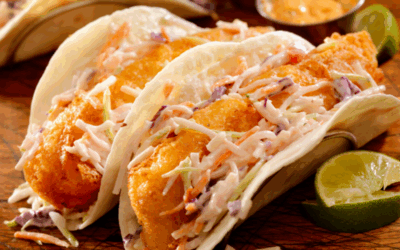 Tacos crujientes de piparras y queso fresco