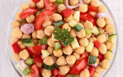 Ensalada marroquí de garbanzos y pimientos