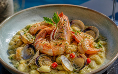 Verdinas con langostinos y almejas: una receta cremosa con sabor a mar